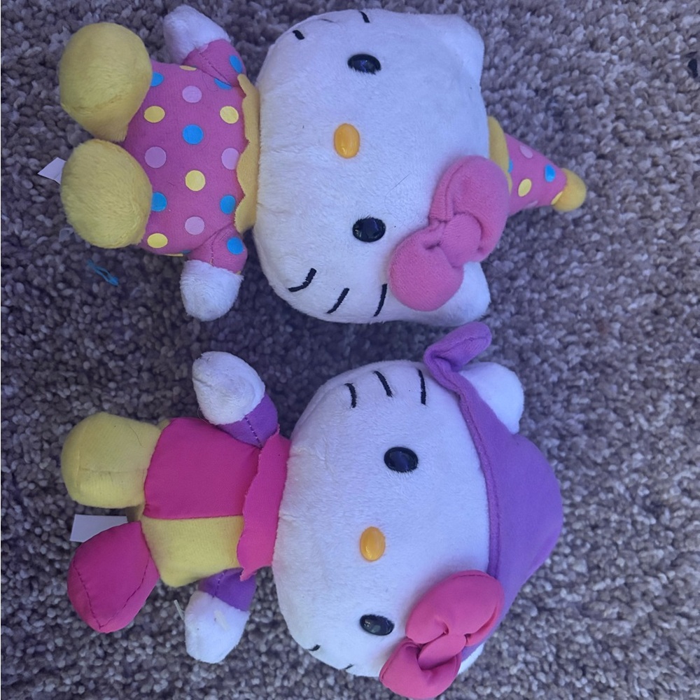 Hello Kitty White and Pink Stuffed Animal Plush